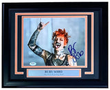Ruby Soho Signed Framed 8x10 AEW Wrestling Photo PSA