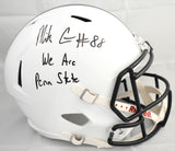 Mike Gesicki Autographed Penn State F/S Speed Helmet We Are - JSA W