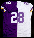 Adrian Peterson Signed Minnesota Vikings Home / Road Display Jersey (JSA) R.B.