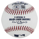 Reds Pete Rose "Career Stat" Authentic Signed Oml Baseball w/ Case BAS Witnessed