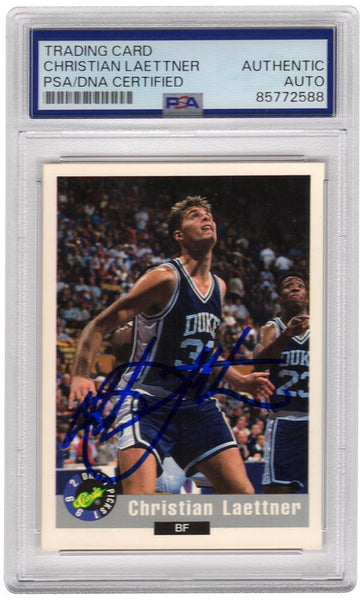 Christian Laettner Signed 1992 Classic Draft Picks Basketball Card #43 (PSA/DNA)
