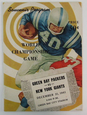 December 31, 1961 NFL Championship Game Program Packers vs. Giants
