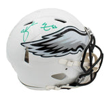 Zach Ertz Signed Philadelphia Eagles Speed Authentic Custom White Specks Helmet