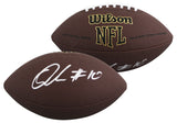 Browns Quinshon Judkins Signed Wilson Super Grip Football W/ Case BAS Witnessed