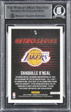 Lakers Shaquille O'Neal Signed 2018 Donruss Optic RS FB HOLO #10 Card BAS Slab