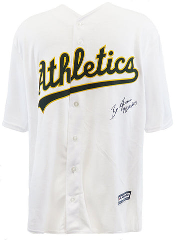 Ben Grieve Signed A's White Majestic Replica Baseball Jersey w/98 ROY - (SS COA)