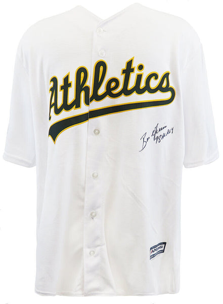Ben Grieve Signed A's White Majestic Replica Baseball Jersey w/98 ROY - (SS COA)