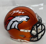 Talanoa Hufanga Autographed Denver Broncos Flash Mini Helmet - BAS COA