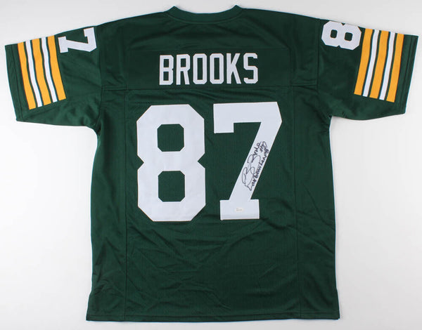 Robert Brooks Signed Green Bay Packers Jersey Inscribed "Lambeau Leap" (JSA COA)