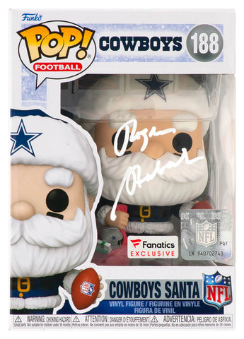 Roger Staubach Signed Dallas Cowboys SANTA Funko Pop Doll #188 (SCHWARTZ COA)