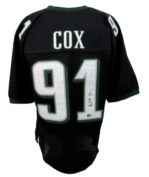 Fletcher Cox Signed/Auto Eagles Black Custom Football Jersey XL Beckett 164518
