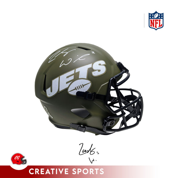 Zach Wilson Autographed New York Jets Salute to Service Full Size Replica Helmet