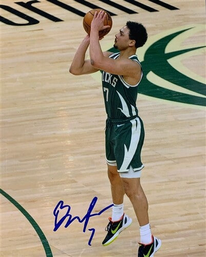 Milw Bucks 2021 NBA Champ BRYN FORBES Signed 8x10 Photo #4 AUTO