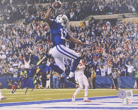 TY Hilton Signed 8x10 Indianapolis Colts Touchdown Photo BAS