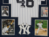 FRAMED SUEDE ANDY PETTITTE AUTOGRAPHED SIGNED NEW YORK YANKEES JERSEY FANATICS
