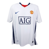 Carlos Tevez Signed Manchester Utd Away Soccer Jersey #32 with Beckett Witness