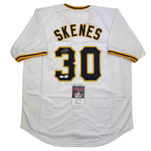 Autographed/Signed Paul Skenes Pittsburgh White Baseball Jersey JSA COA