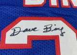 Dave Bing Signed Detroit Piston Photo Jersey Inscribed H.O.F 1990 (JSA COA)
