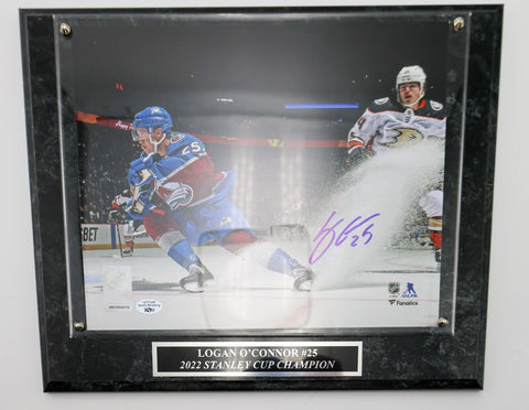 Logan O'Connor 8X10 Ice Slash Action Photo On Plaque LSM COA