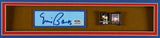 Ernie Banks Chicago Cubs 32"x 36" Framed Jersey w/ Cut Signed Display Card (PSA)