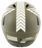 Cardinals J.J. Watt Signed Salute To Service F/S Speed Rep Helmet BAS Wit