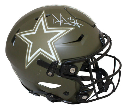 Dak Prescott Signed Dallas Cowboys Authentic Salute Speed Flex Helmet BAS 39759