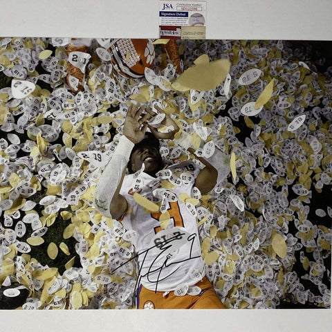 Autographed/Signed TRAVIS ETIENNE JR Clemson Tigers 16x20 Photo JSA COA #1
