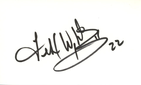 Felix Wright Autographed Cleveland Browns Index Card Beckett 45359