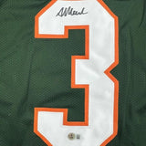 Framed Autographed/Signed Akheem Mesidor 35x39 Miami Green Jersey BAS COA