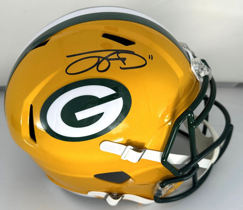Packers Receiver JAYDEN REED Signed Full Size Replica Speed Helmet AUTO - BAS