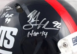 Strahan Taylor Signed Giants F/S 81-99 Speed Authentic Helmet w/HOF-BAW Hologram