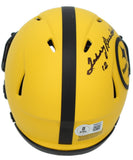 Terry Bradshaw Autographed Pittsburgh Steelers RAVE Speed Mini Helmet Beckett