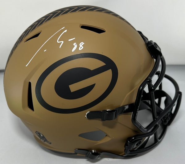 Packers LUKE MUSGRAVE Signed Full Size SALUTE Replica Speed Helmet AUTO - FAN