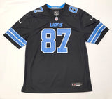 Sam LaPorta Autographed Detroit Lions 2024 Nike Black ALT Game Jersey Beckett