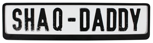 Lakers Shaquille O'Neal Shaq-Daddy License Plate BAS Witnessed