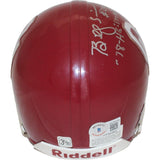 Billy Sims Signed Oklahoma Sooners VSR4 Replica Mini Helmet Heisman BAS 44125