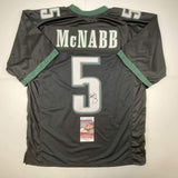 Autographed/Signed DONOVAN MCNABB Philadelphia Black Football Jersey JSA COA