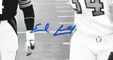 Earl Campbell Autographed 11x14 Houston Oilers Photo w/Payton - Beckett W Holo