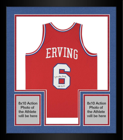 Signed Julius Erving 76ers Jersey