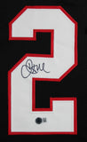Jamal Anderson Authentic Signed Black Pro Style Framed Jersey BAS Witnessed