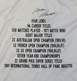 Ivan Lendl Autographed Tennis White Polo Shirt With Stats- JSA W Auth
