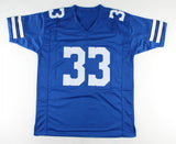 Tony Dorsett Signed Dallas Cowboys Royal Blue Jersey (Beckett COA) 4xPro Bowl RB