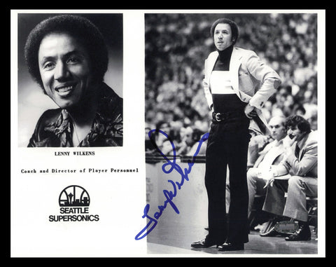 Lenny Wilkens Autographed Signed 8x10 Photo Seattle Supersonics MCS Holo #87463