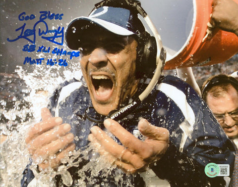 Colts Tony Dungy "God Bless, SB XLI Champs" Signed 8x10 Photo BAS #BG90855