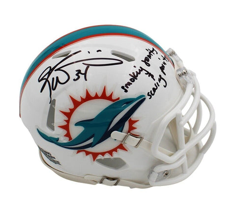 Ricky Williams Signed Miami Dolphins Speed NFL Mini Helmet with Inscription