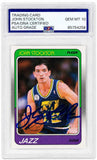 John Stockton Signed Utah Jazz 1988 Fleer Rookie Card #115 (PSA - Auto Grade 10)