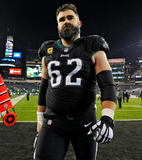 Jason Kelce Signed Philadelphia Eagles Black Jersey (JSA COA) 7xPro Bowl Center