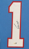 FRAMED TENNESSEE TITANS CAM WARD AUTOGRAPHED SIGNED JERSEY JSA COA