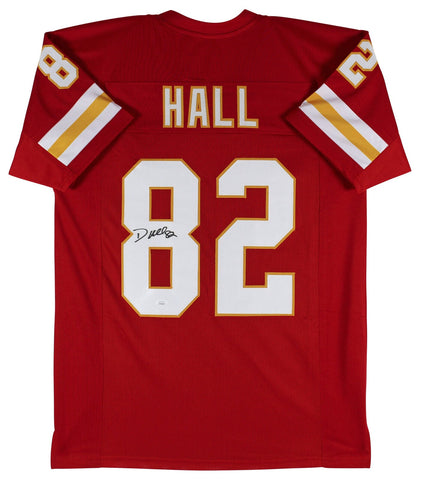 Dante Hall Authentic Signed Red Pro Style Jersey Autographed JSA Witness