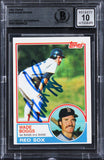 Red Sox Wade Boggs Signed 1983 Topps #498 Rookie Card Auto 10! BAS Slabbed